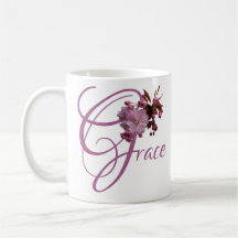 Customizable name Grace pink cherry blossom boho