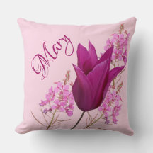 Customizable name Mary pink tulip boho floral cute