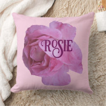 Customizable name Rosie pretty pink rose floral