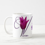 Customizable name Victoria monogram pretty floral Coffee Mug<br><div class="desc">This classy mug was created by Berglind Design.

© Berglind Design. All rights reserved.</div>