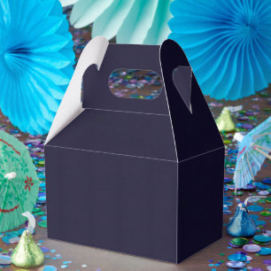 Customizable Navy Blue Simple Attractive Gable Favour Box