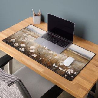Customizable Neutral Wildflower Desk Mat