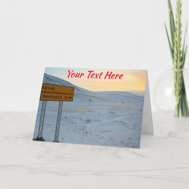 Customizable Norway winter Card (Front)