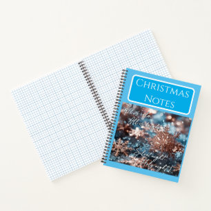 Customizable notebook, Christmas design, Christmas Notebook