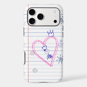 Customizable Notebook Scribbles Phone Case
