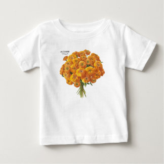 Customizable October Marigold Birthday Gift Baby T-Shirt
