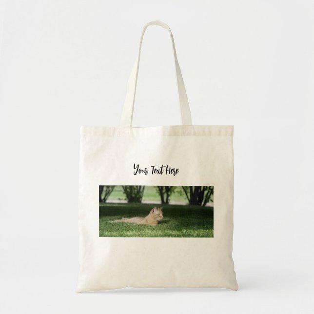 Customizable Orange Cat Photography  Tote Bag (Front)