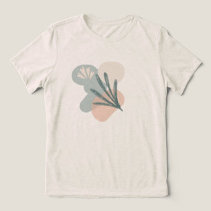 Customizable Organic Shapes Aesthetic Cream Graphi Tri-Blend Shirt