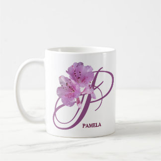 Customizable Pamela name pink rose flowers boho  Coffee Mug