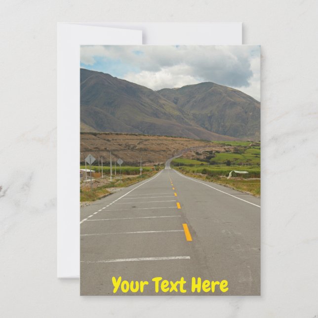 Customizable Panamerican Highway, Ecuador Card (Front)