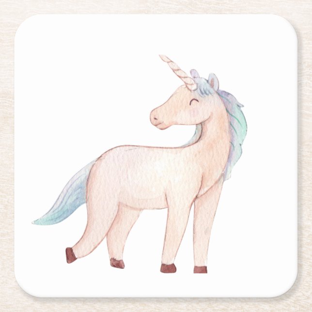 Customizable Part of our Fairy Wonderland Collecti Square Paper Coaster (Front)