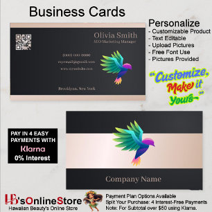 Customizable Peach Elegant Business Cards 6