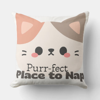 Customizable Perfect Place to Nap Cat Cushion