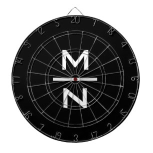Customizable personal monogram dartboard