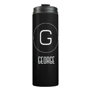 Customizable personal name logo thermal tumbler