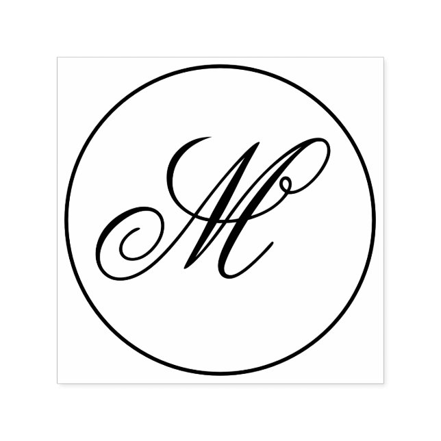 Customizable Personalized Monogram Stylish Self-inking Stamp (Design)