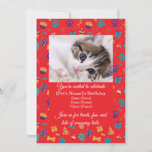 Customizable Pet Birthday Party Invitation