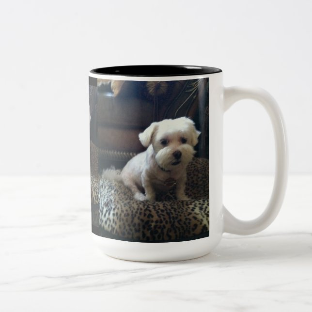 CUSTOMIZABLE PET PHOTO MUG WITH MALTESE PRINTS (Right)