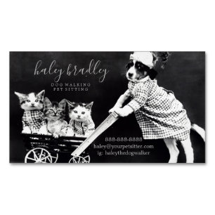 Customizable Pet Sitting Services Business Card 