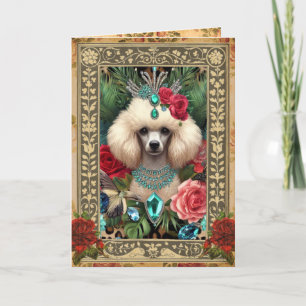 Customizable Photo Card - White Poodle
