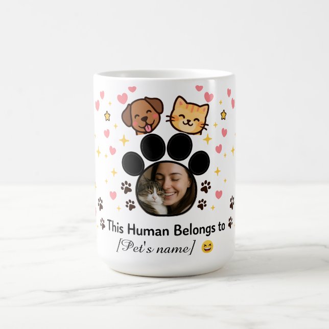 Customizable Photo & Name Pet Lover Mug  (Center)