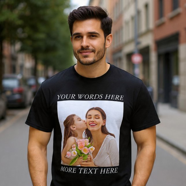 Customizable Photo & Text Tee — Your Design Here (Creator Uploaded)