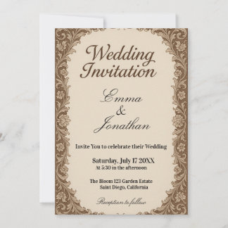 Customizable Photo Wedding Invitation Card