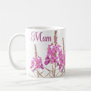 Customizable pink floral boho glam mug for mum
