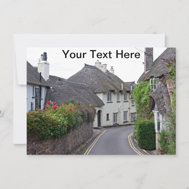 Customizable Porlock, Somerset Card (Front)