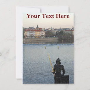 Customizable Prague statue card