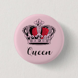 Customizable Princess Queen Crown 3 Cm Round Badge