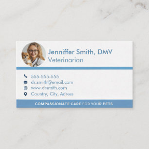 Customizable Professional Veterinarian Business Card