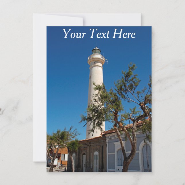 Customizable Punta Secca lighthouse, Sicily card (Front)