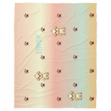 Customizable Puppy-Themed Fleece Blanket** 🐶💖  