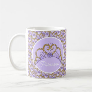 Customizable Purple and Gold Tiara Mug