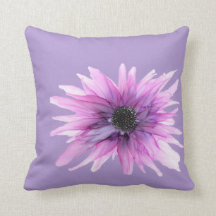 Customizable!!! Purple Aster floral Cushion