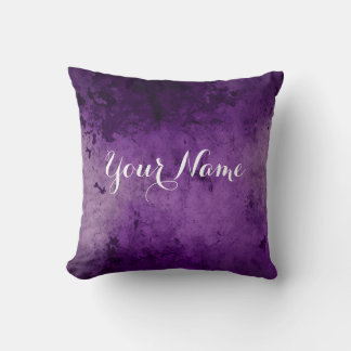 Customizable Purple Gradient Name Pillow