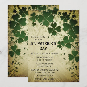 Customizable Radiant Green Celebration Design Invitation