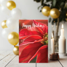 Customizable Red Poinsettia Holiday