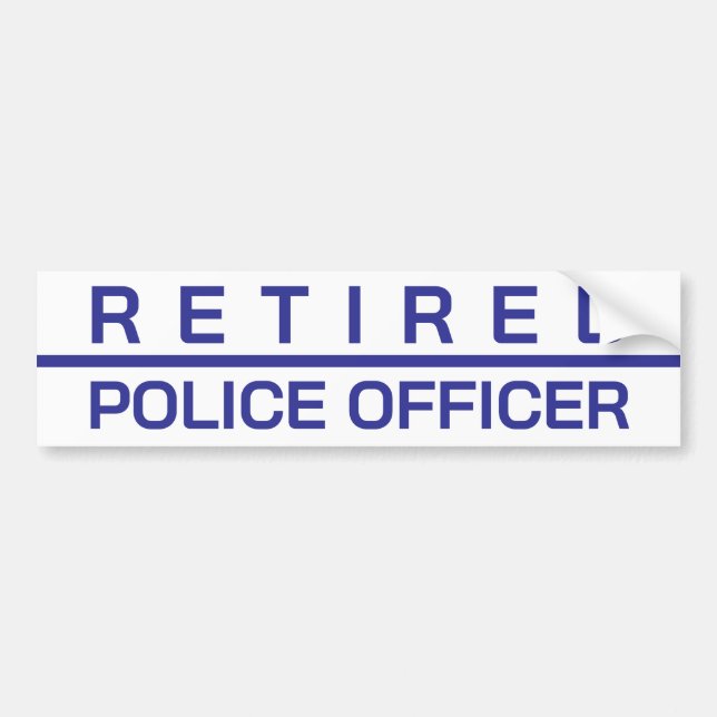 CUSTOMIZABLE  Retired Police Bumper Sticker (Front)
