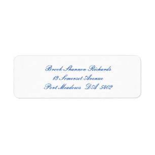 Customizable Return Address Wedding Labels. Label