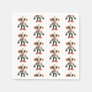 Customizable Robot Kids Napkin