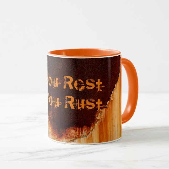 Customizable Rust Art Cool Fun Unique  Mug (Front Right)