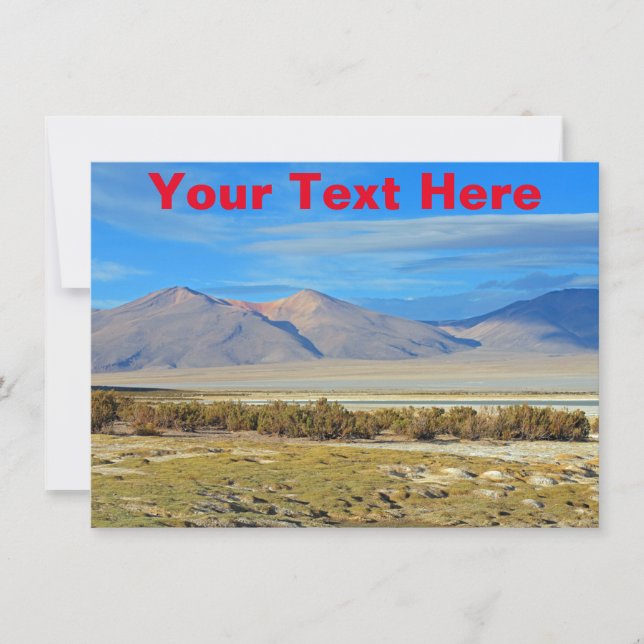 Customizable Salar del Huasco, Chile card (Front)