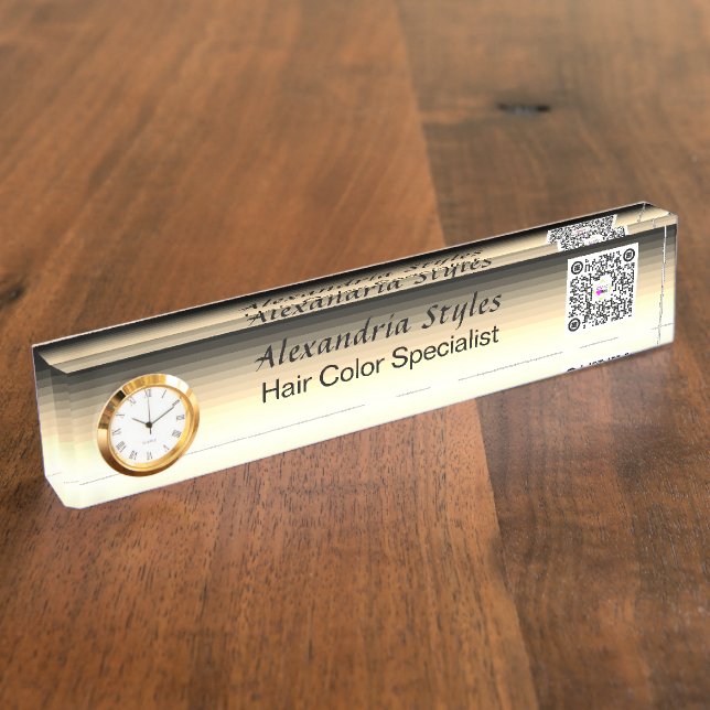 Customizable Salon Spa Nameplate (Side)