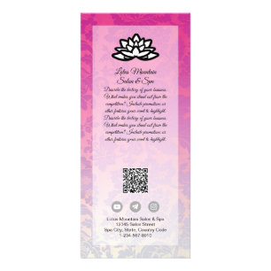 Customizable Salon Spa Rack Card Template