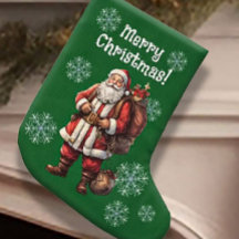 Customizable Santa Claus Christmas Stocking