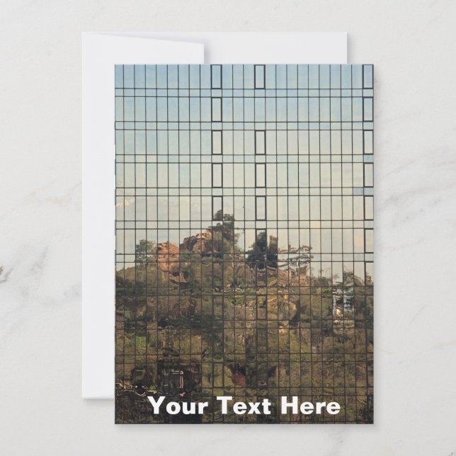 Customizable Santiago, Chile reflection Card (Front)