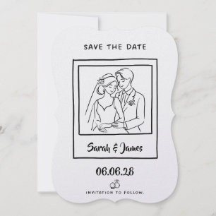 Customizable Save the Date  Bride groom