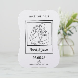 Customizable Save the Date  Bride groom 